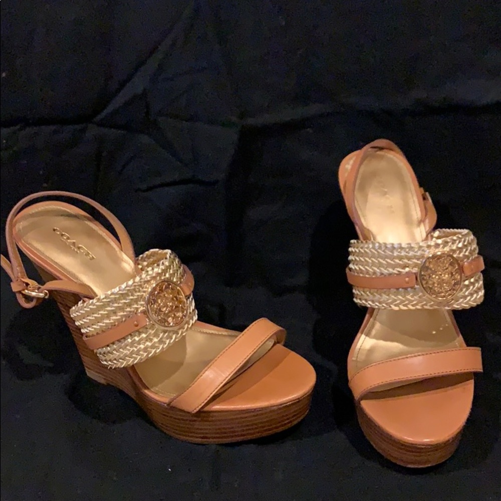 Coach wedge sandals